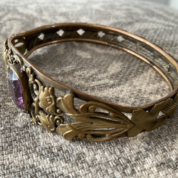 Vintage high relief bangle bracelet - Picture 8 of 8
